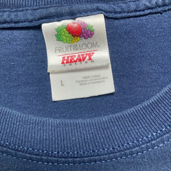 ☀️ Chicago Bears NFL Football Chicago Flag Tee Mens L Navy  Fruit of the Loom - Picture 3 of 5